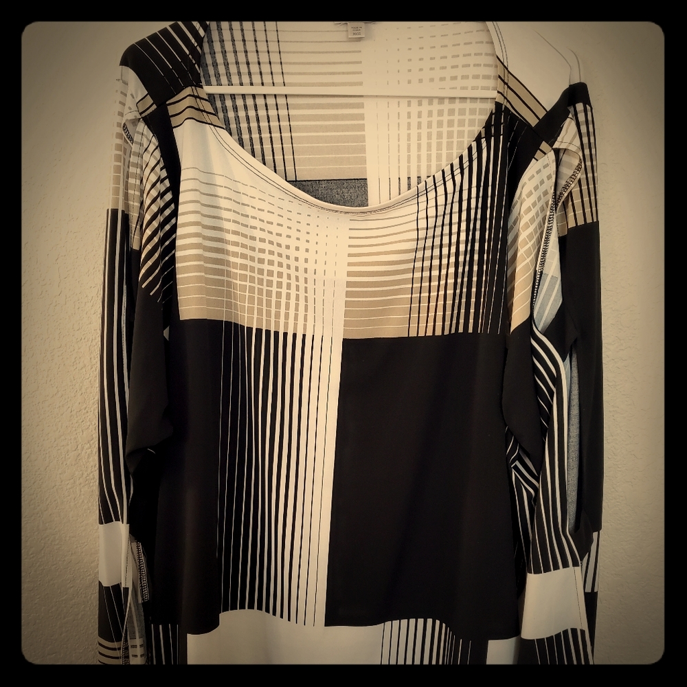 Plus size ladder sleeve top by Avenue